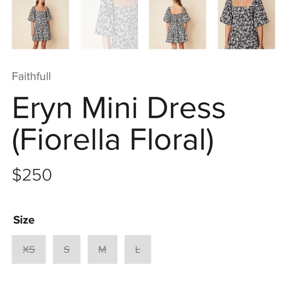 NWOT Eryn Mini Dress Fiorella Floral - Picture 4 of 6